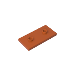 Placa especial 2 x 4 con ranura y dos pernos centrales (puente)-MyGobricksEs