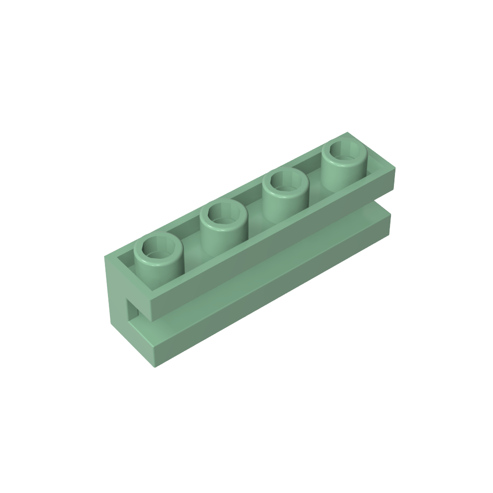 Ladrillo Especial 1 x 4 con Ranura-MyGobricksEs