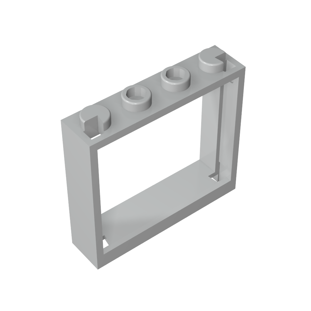 Ventana 1 x 4 x 3 sin pestañas de persiana-MyGobricksEs