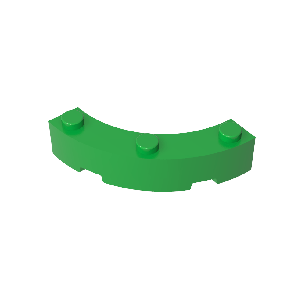 Ladrillo de esquina redonda de 4 x 4 Macaroni de ancho con 3 montantes-MyGobricksEs