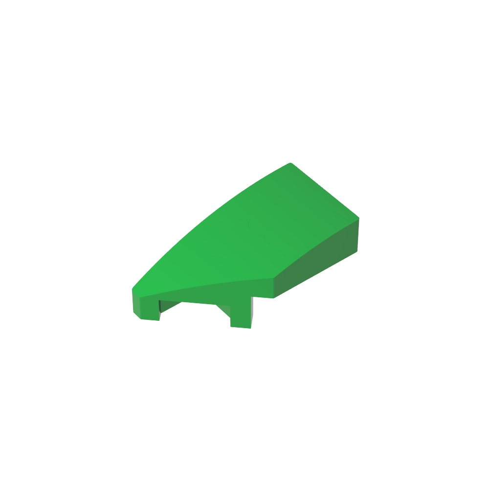 Pendiente curva 2 x 1 con muesca para perno a la izquierda-MyGobricksEs