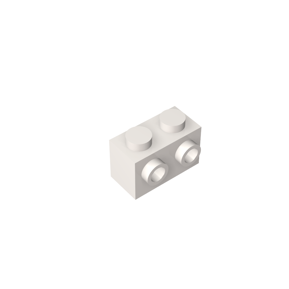 Ladrillo especial 1 x 2 con 2 montantes en 1 lado-MyGobricksEs
