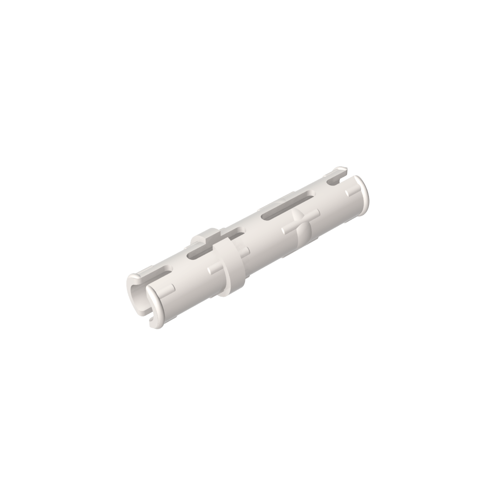Pasador técnico largo con crestas de fricción longitudinales y 2 ranuras centrales-MyGobricksEs