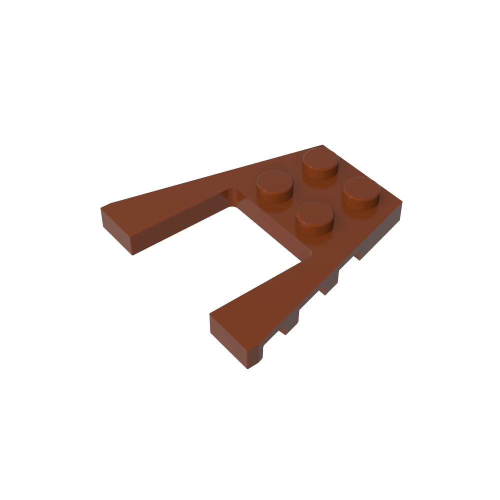 Placa de cuña 4 x 4 con corte de 2 x 2-MyGobricksEs