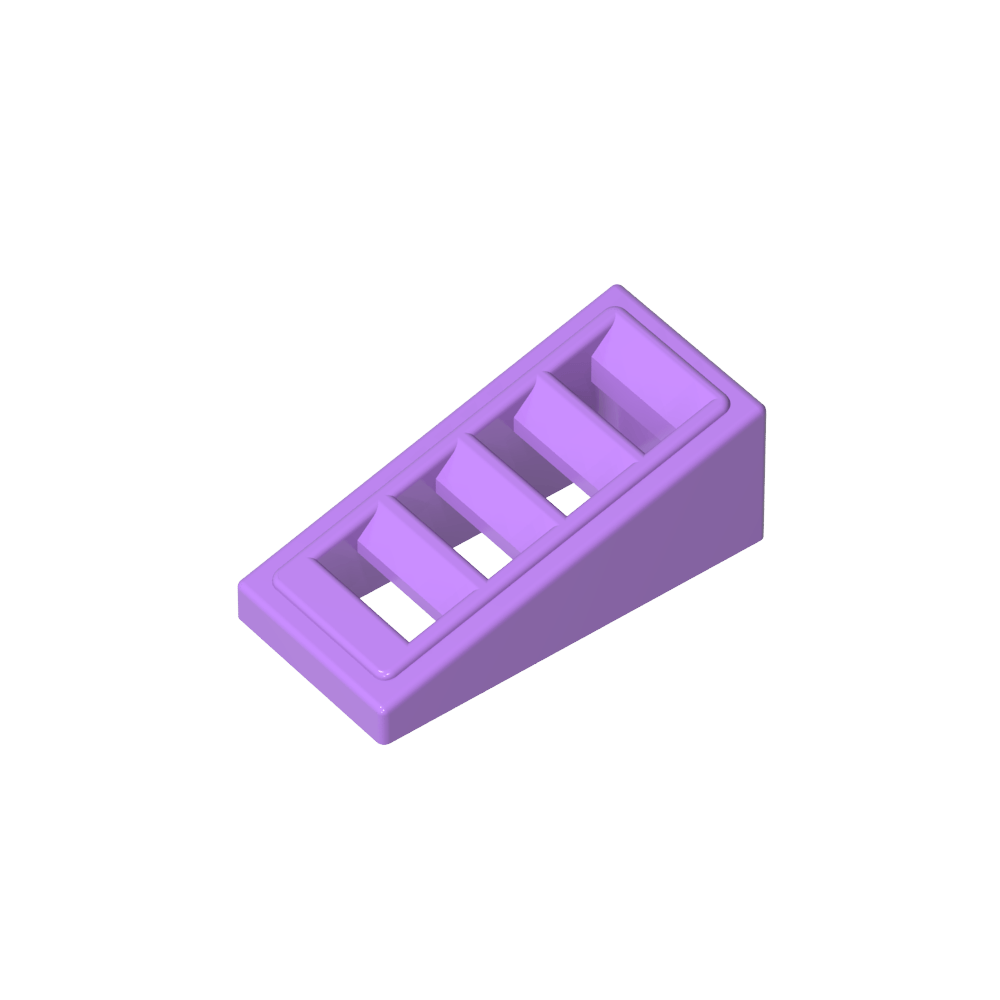 Pendiente 18° 2 x 1 x 2/3 con 4 ranuras-MyGobricksEs