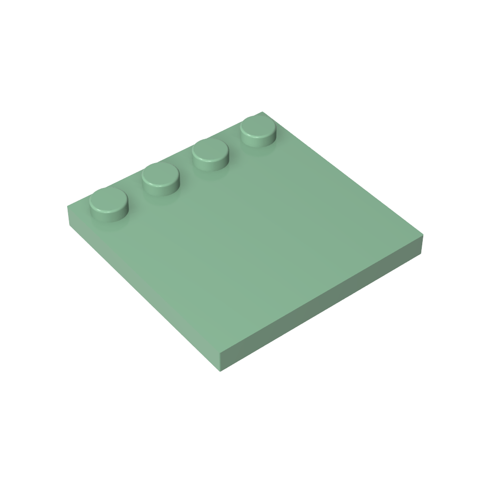 Placas especiales 4x4 con tacos en un borde [lisas]-MyGobricksEs