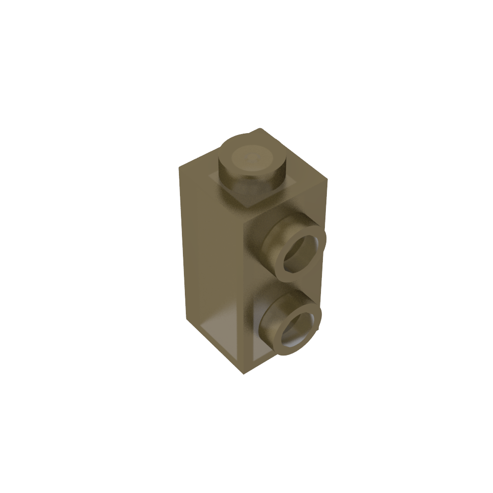 Ladrillo especial 1 x 1 x 1 2/3 con montantes en 1 lado-MyGobricksEs