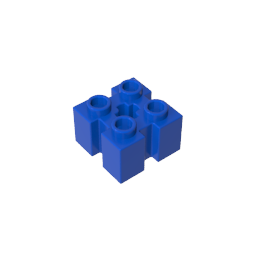 Ladrillo Especial 2 x 2 con Ranuras y Hueco para Eje-MyGobricksEs