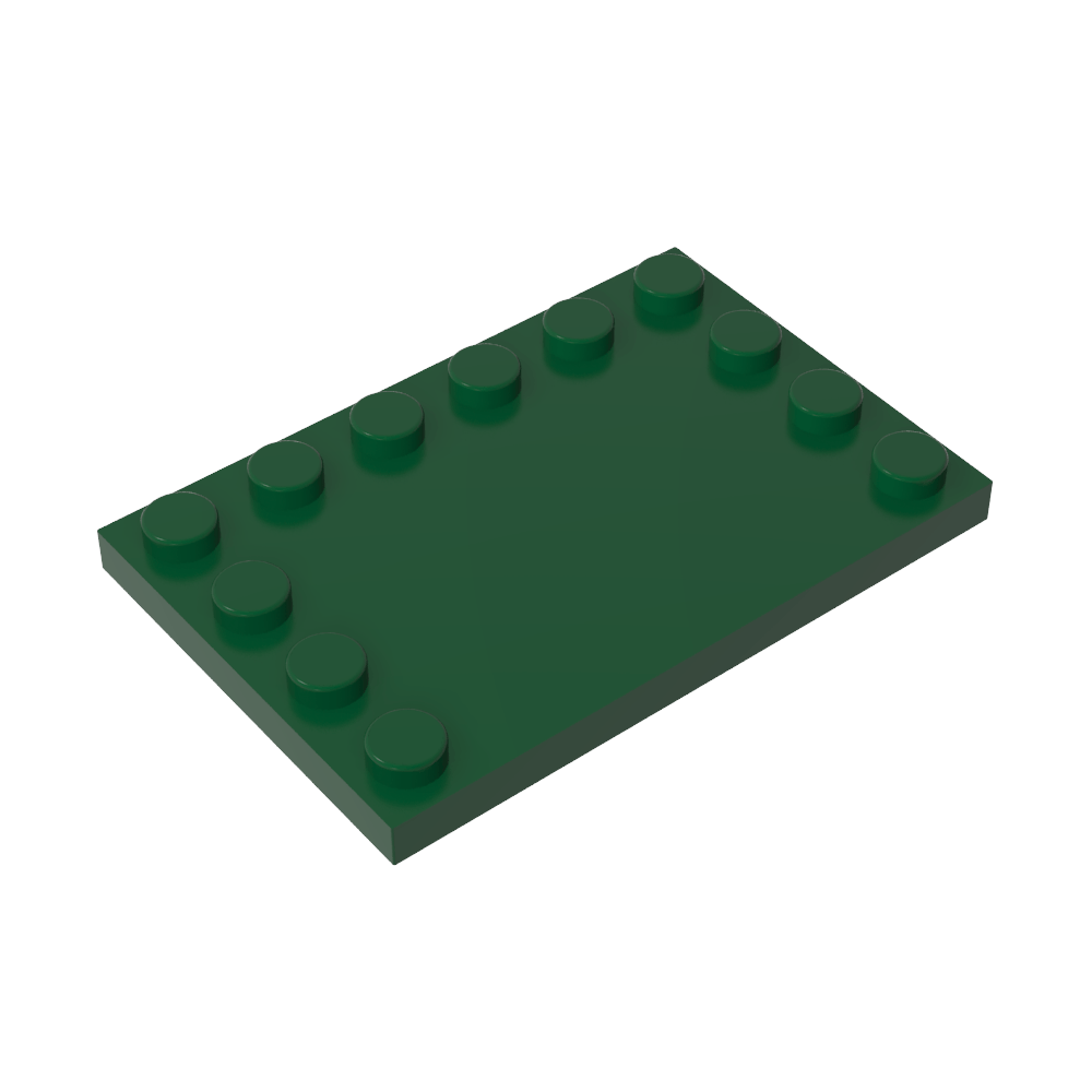 Placa especial 4 x 6 con tacos en 3 bordes-MyGobricksEs