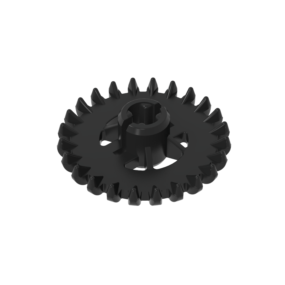 Corona Technic Gear de 24 dientes con refuerzos [Nuevo estilo]-MyGobricksEs