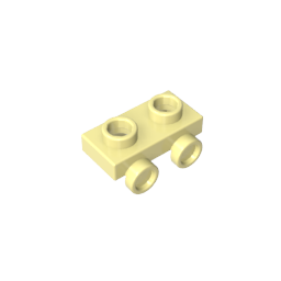 Placa modificada 1 x 2 con 2 puntos salientes-MyGobricksEs