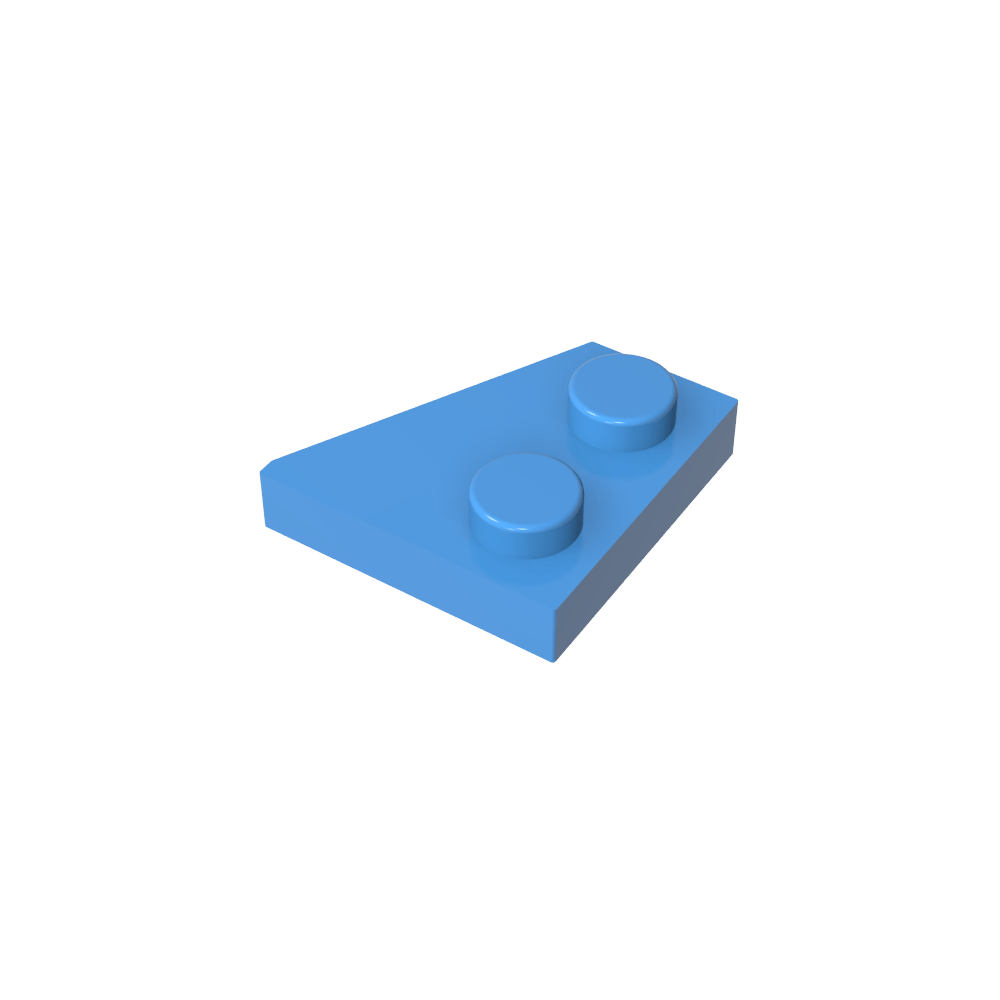Placa de cuña 2 x 2 izquierda-MyGobricksEs