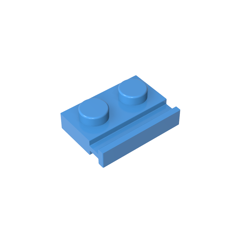 Placa Especial 1 x 2 con Riel para Puerta-MyGobricksEs