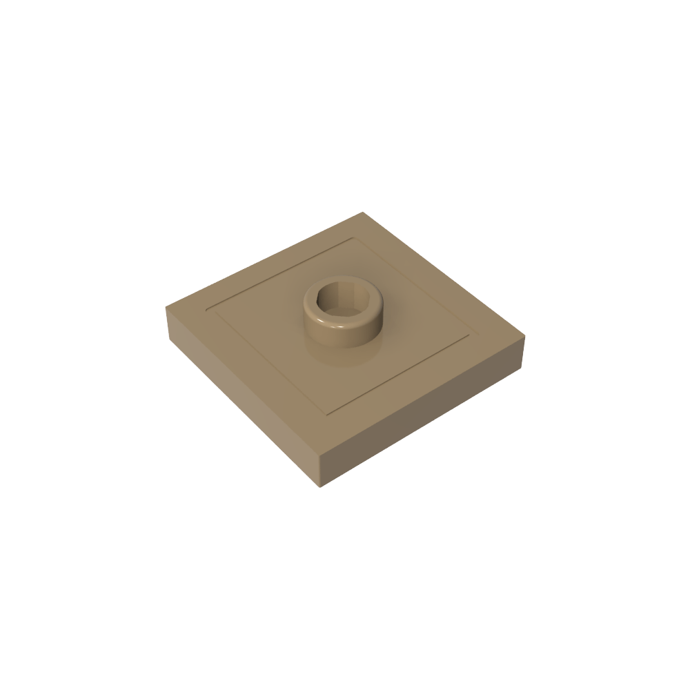Placa especial 2 x 2 con ranura y perno central (puente)-MyGobricksEs