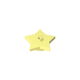 Placa especial de estrella de 5 puntas de 4 x 4 2/3 con un perno-MyGobricksEs