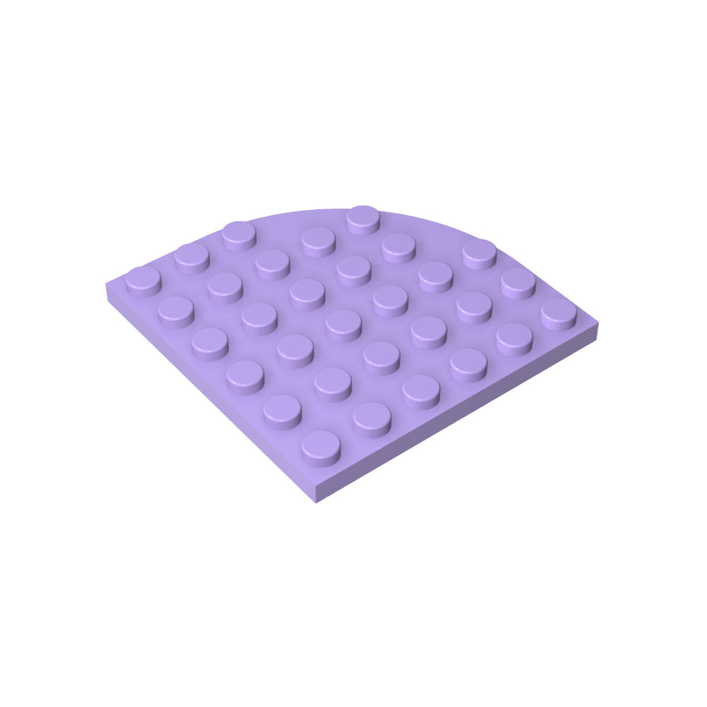Placa de esquina redonda 6 x 6-MyGobricksEs