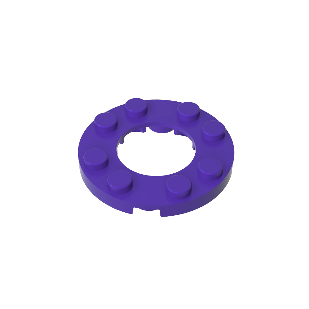 Plato redondo 4x4 con agujero 2x2-MyGobricksEs