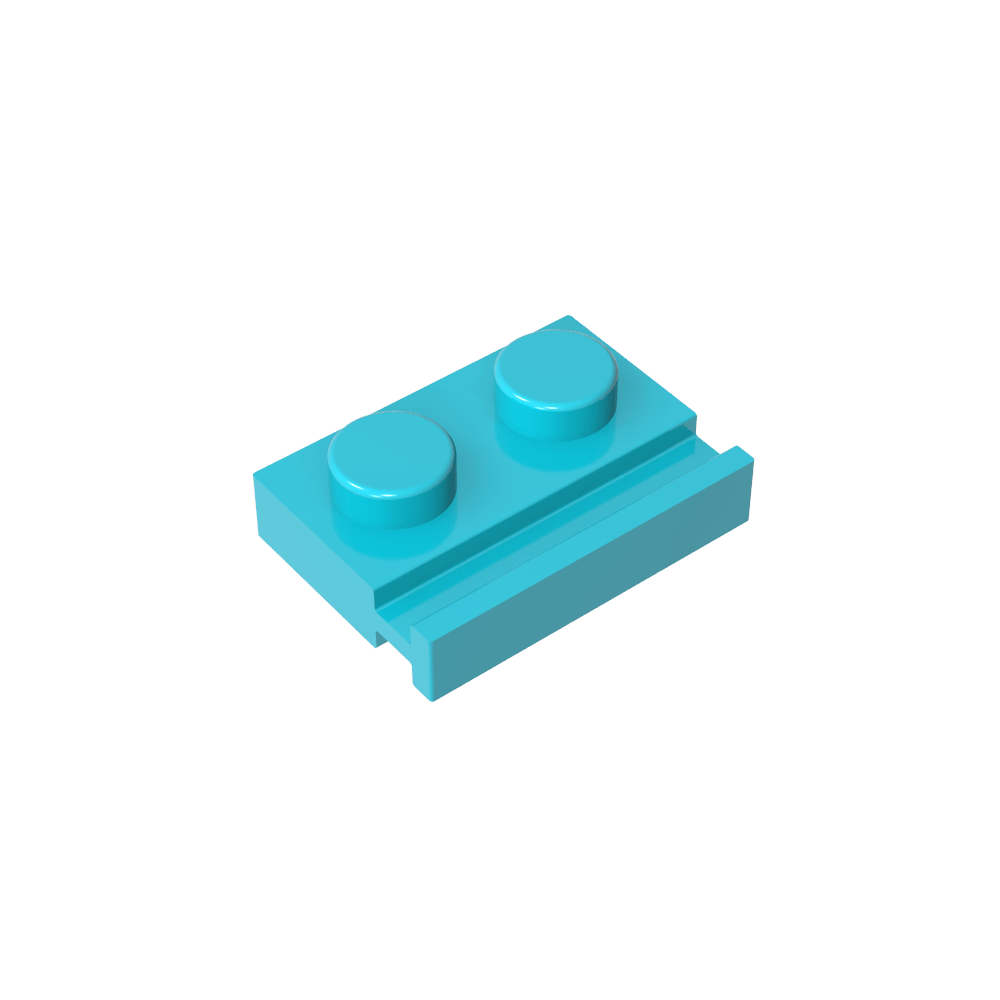 Placa Especial 1 x 2 con Riel para Puerta-MyGobricksEs
