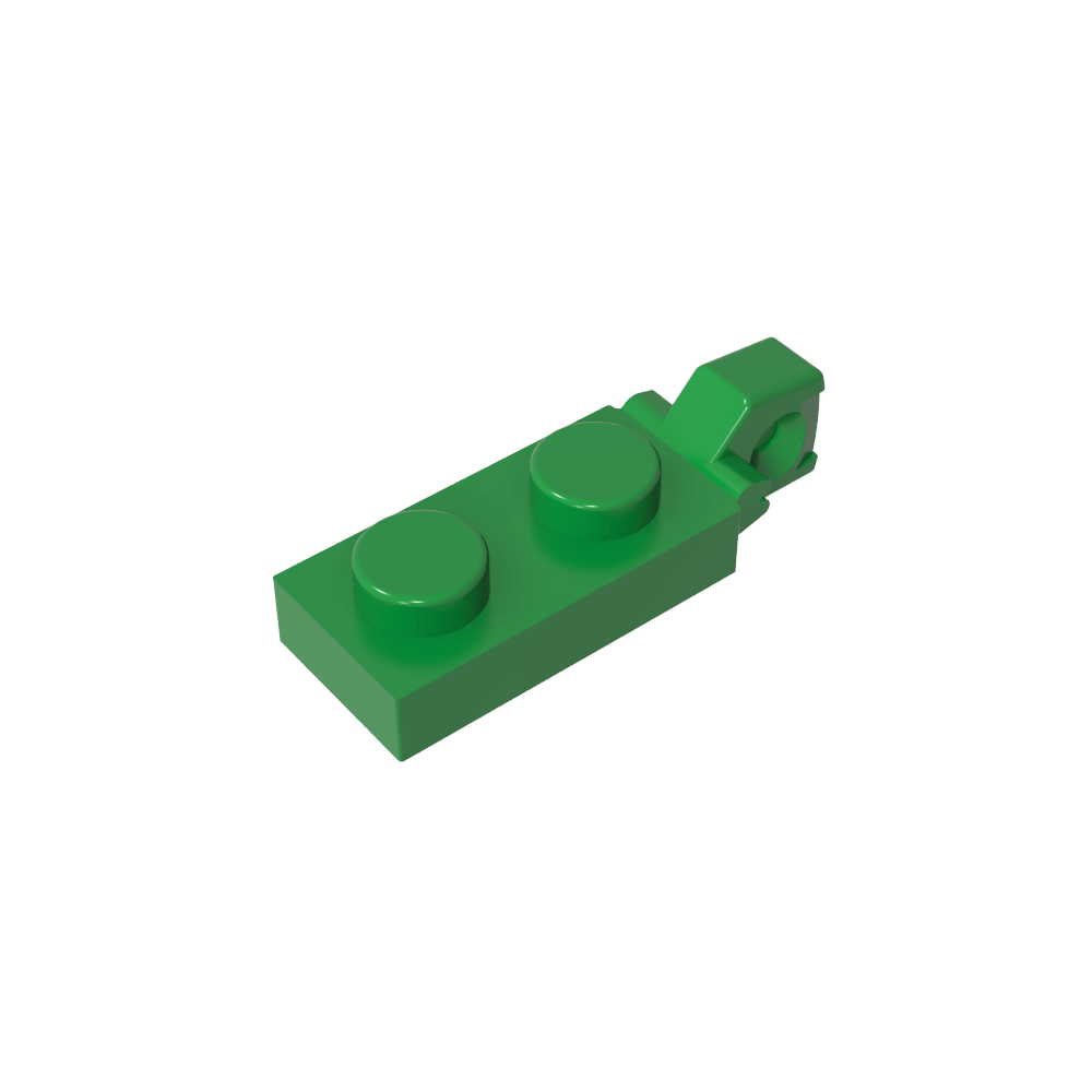 Placa de bisagra 1 x 2 con bloqueo con 1 dedo en el extremo, sin ranura-MyGobricksEs