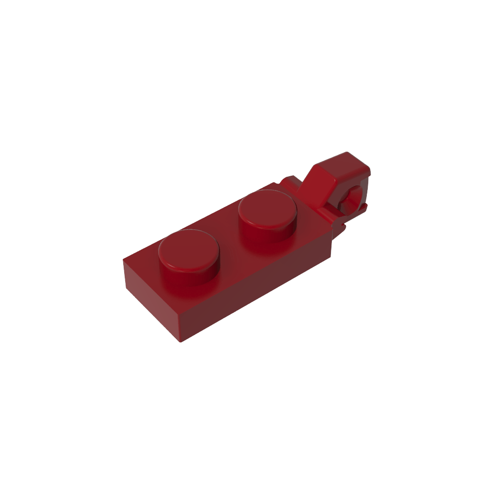 Placa de bisagra 1 x 2 con bloqueo con 1 dedo en el extremo, sin ranura-MyGobricksEs