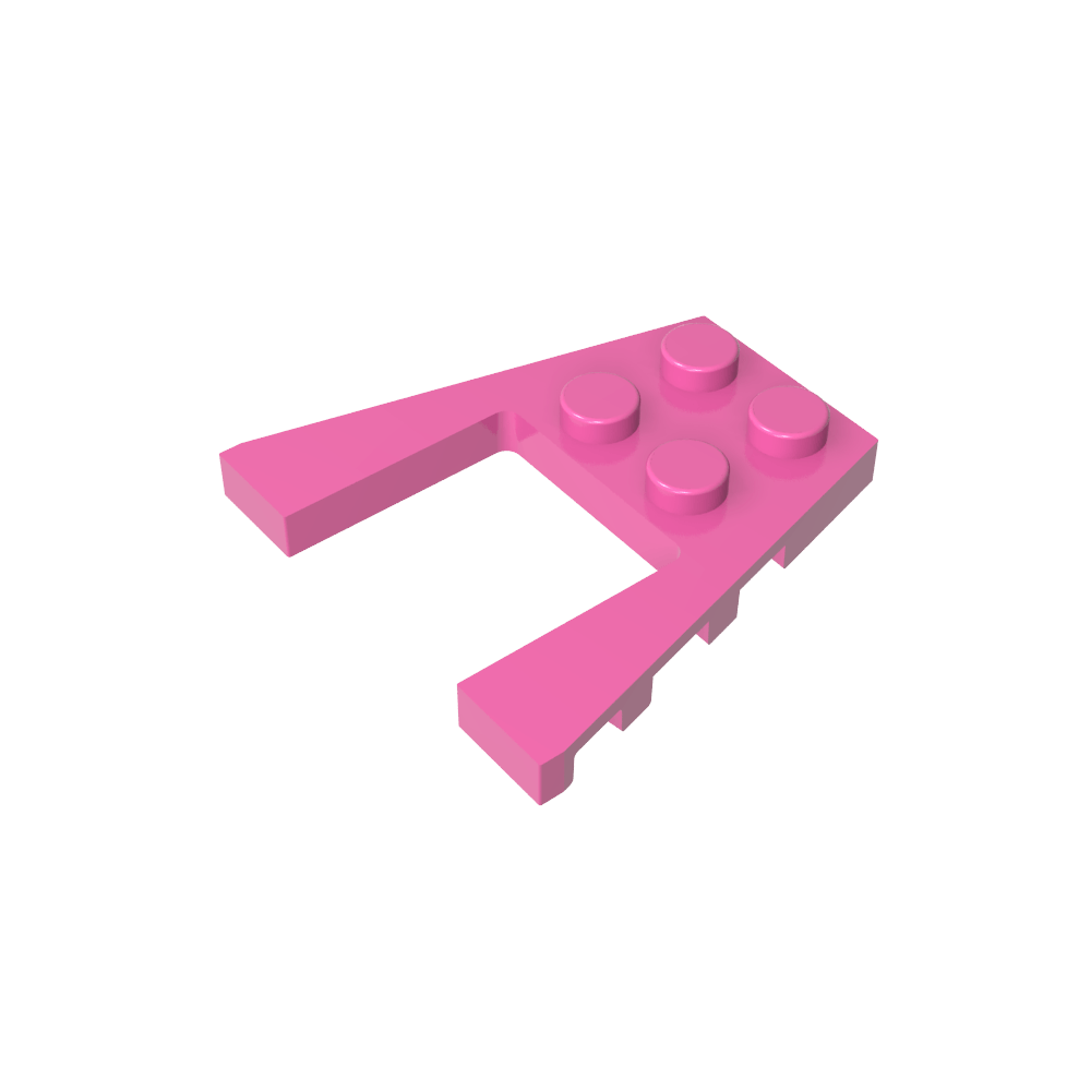 Placa de cuña 4 x 4 con corte de 2 x 2-MyGobricksEs