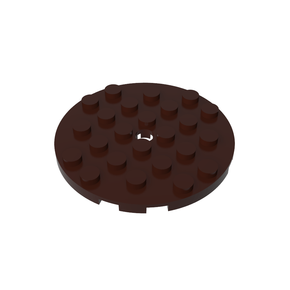 Plato redondo 6 x 6 con agujero-MyGobricksEs