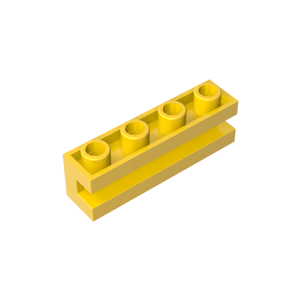 Ladrillo Especial 1 x 4 con Ranura-MyGobricksEs