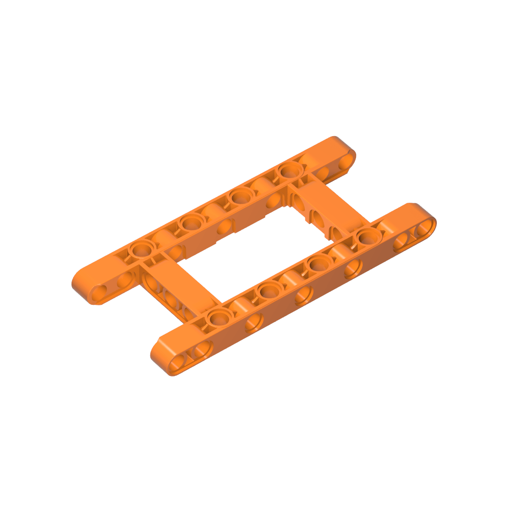 Viga técnica de 5 x 11 con marco de centro abierto grueso-MyGobricksEs