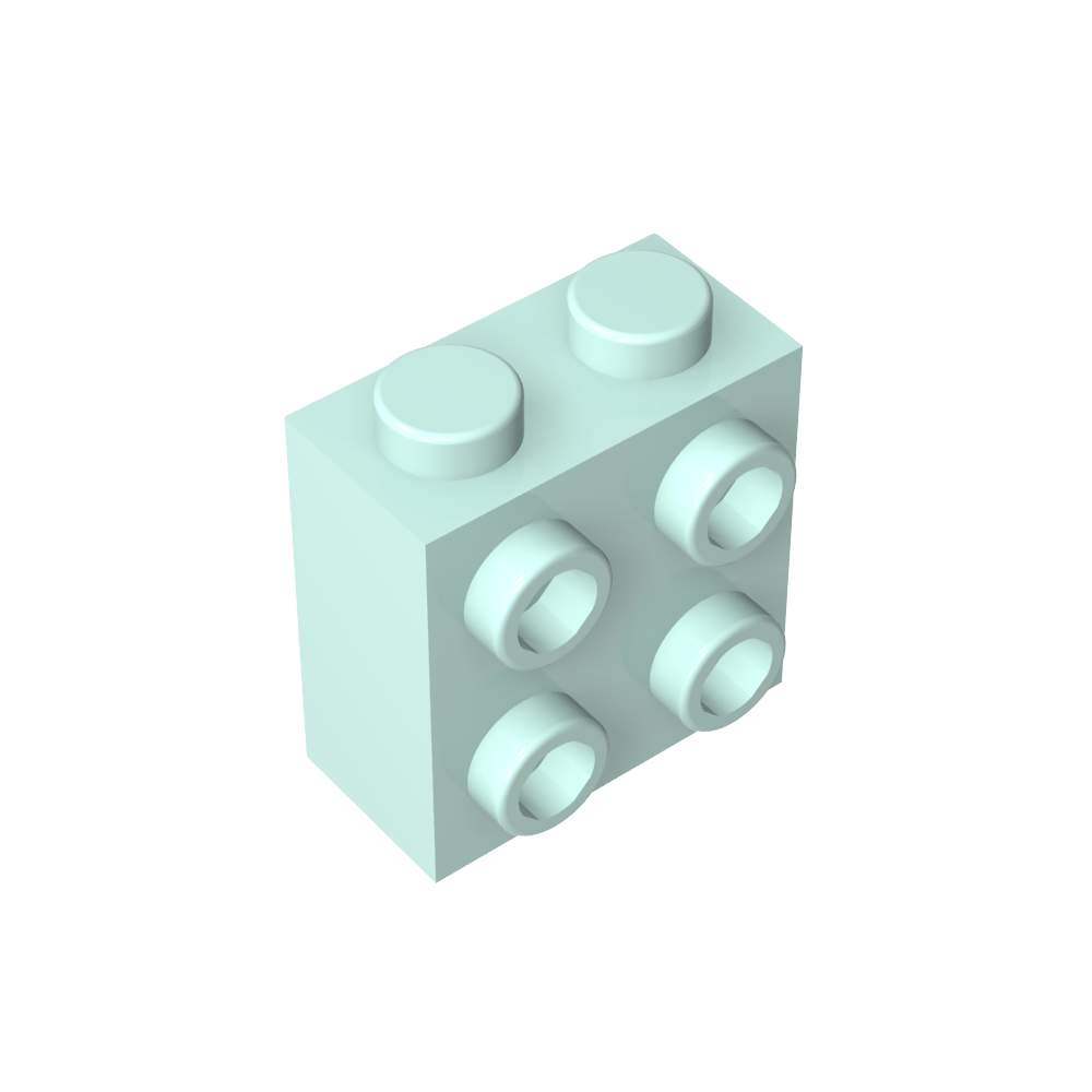Ladrillo especial 1 x 2 x 1 2/3 con cuatro montantes en un lado-MyGobricksEs