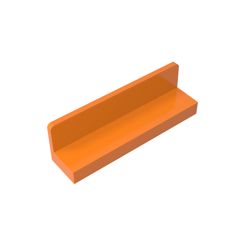 Panel 1 x 4 x 1 con esquinas redondeadas [Pared delgada]-MyGobricksEs
