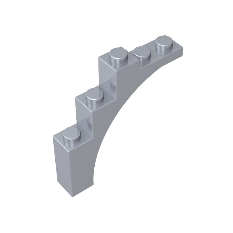 Arco de ladrillo 1 x 5 x 4 [Arco irregular, soportes cruzados en la parte inferior elevada]-MyGobricksEs