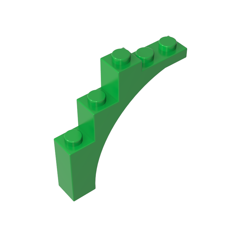 Arco de ladrillo 1 x 5 x 4 [Arco irregular, soportes cruzados en la parte inferior elevada]-MyGobricksEs