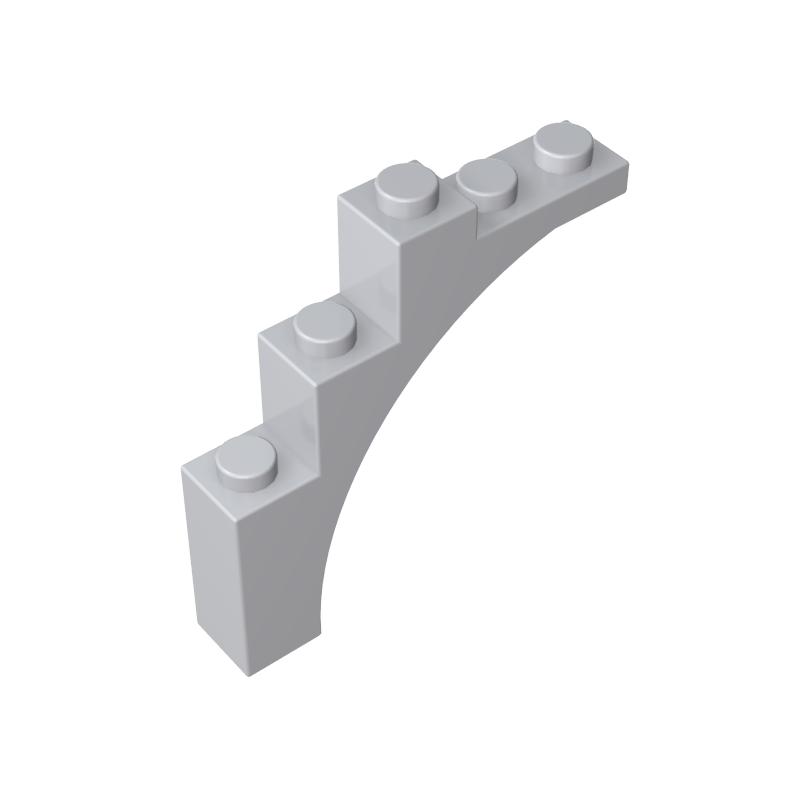 Arco de ladrillo 1 x 5 x 4 [Arco irregular, soportes cruzados en la parte inferior elevada]-MyGobricksEs