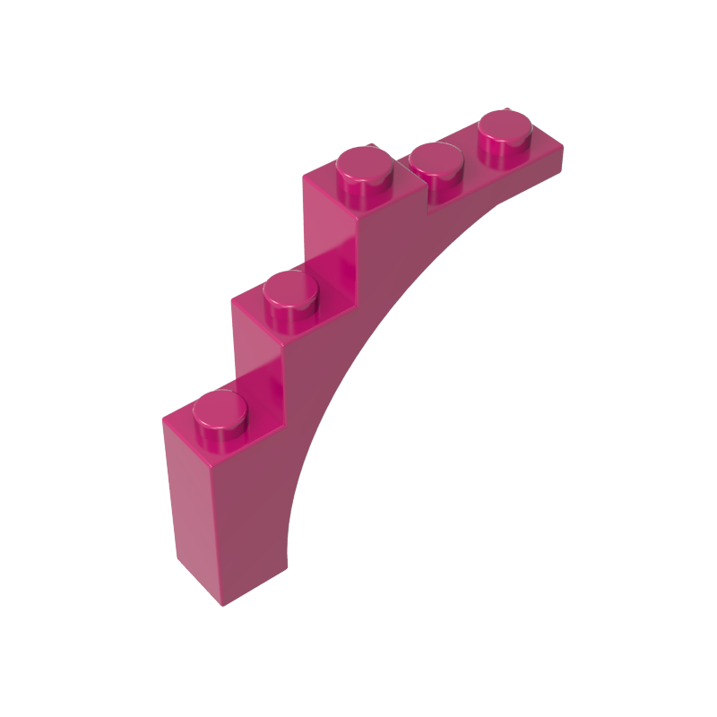 Arco de ladrillo 1 x 5 x 4 [Arco irregular, soportes cruzados en la parte inferior elevada]-MyGobricksEs