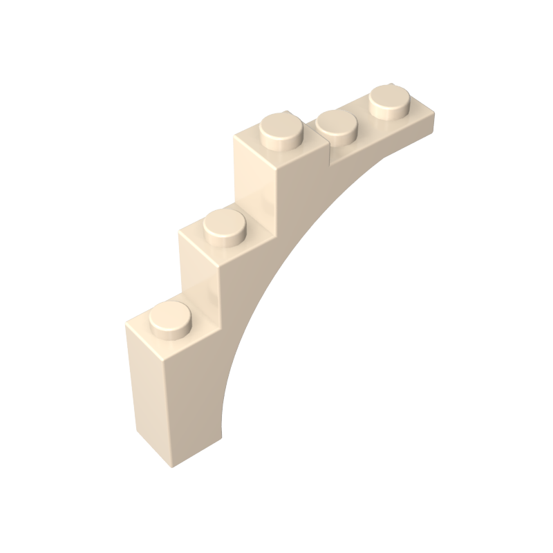 Arco de ladrillo 1 x 5 x 4 [Arco irregular, soportes cruzados en la parte inferior elevada]-MyGobricksEs