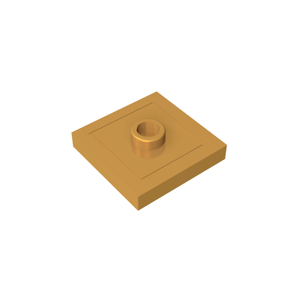 Placa especial 2 x 2 con ranura y perno central (puente)-MyGobricksEs