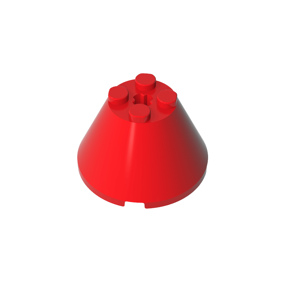 Cono 4 x 4 x 2 con orificio para eje [Simple]-MyGobricksEs