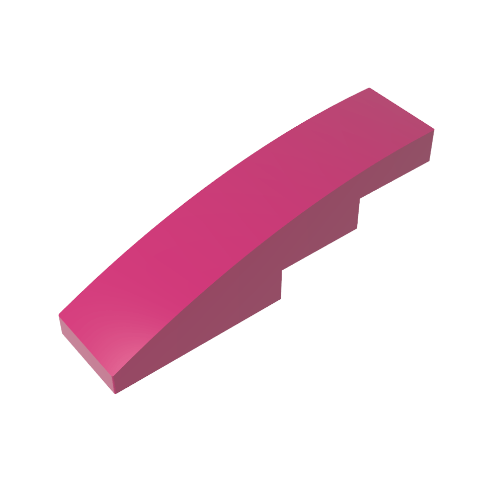 Pendiente curva 4 x 1 sin montantes [Soporte para montantes con crestas asimétricas]-MyGobricksEs