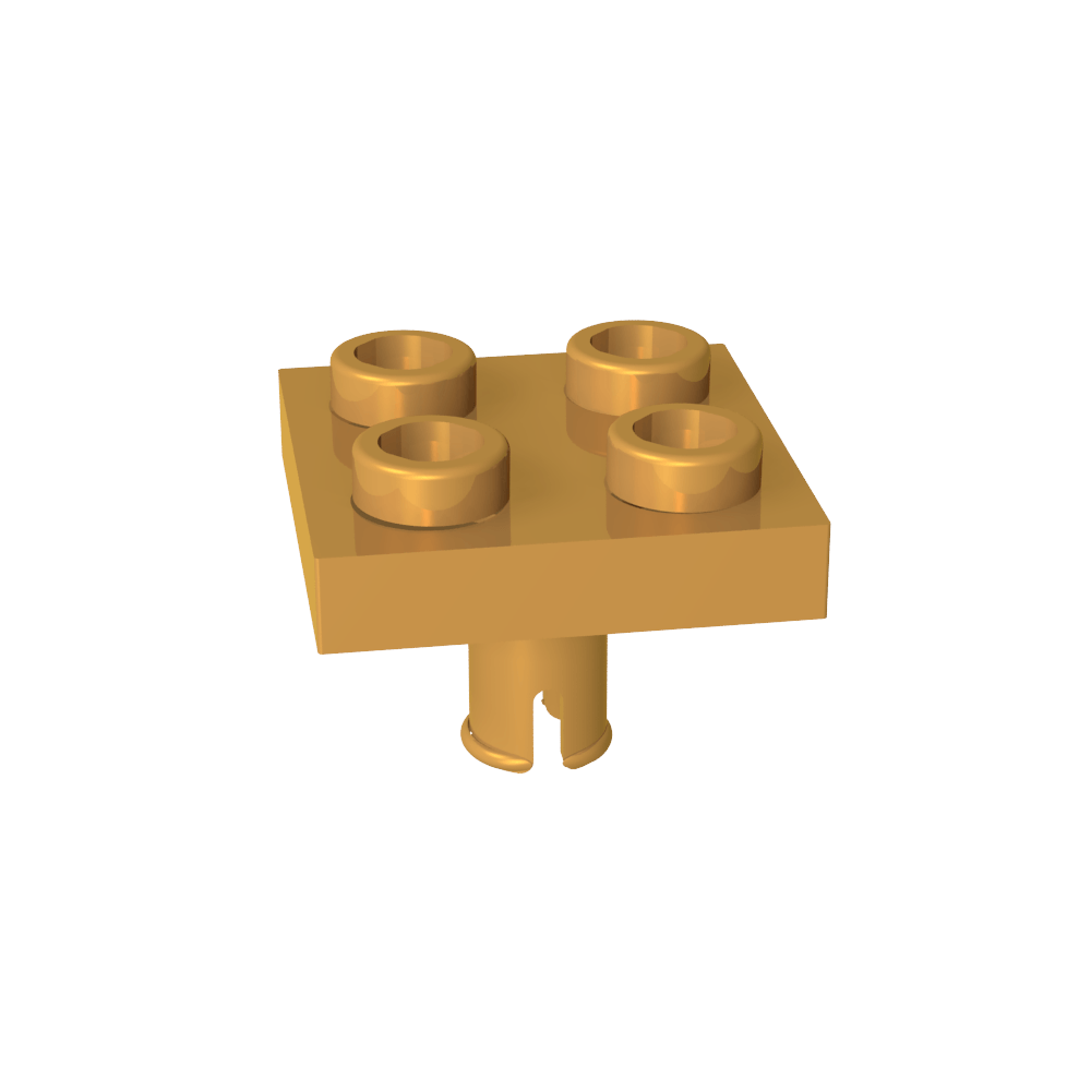 Placa Especial 2x2 con Pasador en la Parte Inferior-MyGobricksEs