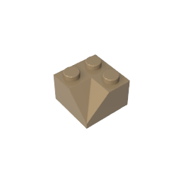 Pendiente 45° 2 x 2 Doble Cóncava-MyGobricksEs