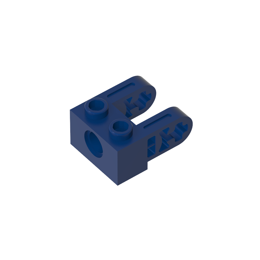 Ladrillo técnico 1 x 2 con agujeros y extensiones de doble viga-MyGobricksEs