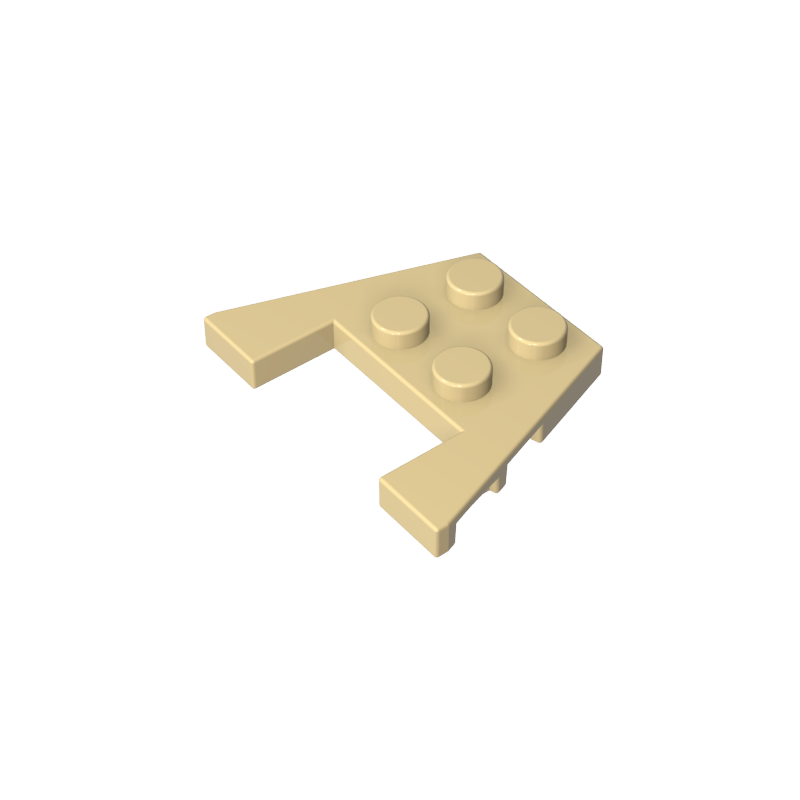 Placa de cuña de 3 x 4 con muescas para pernos-MyGobricksEs