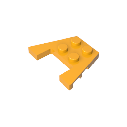 Placa de cuña de 3 x 4 con muescas para pernos-MyGobricksEs
