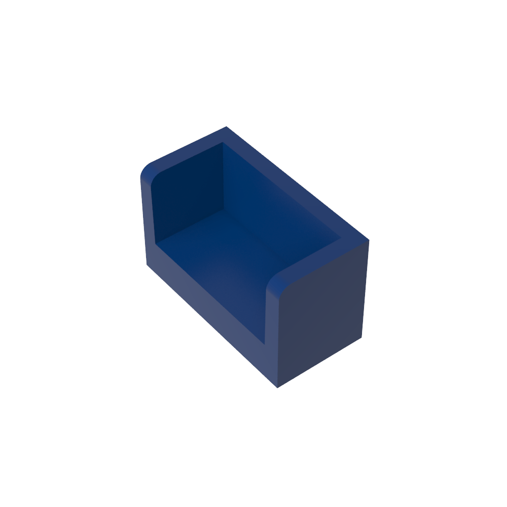 Panel 1 x 2 x 1 con esquinas redondeadas y 2 lados-MyGobricksEs