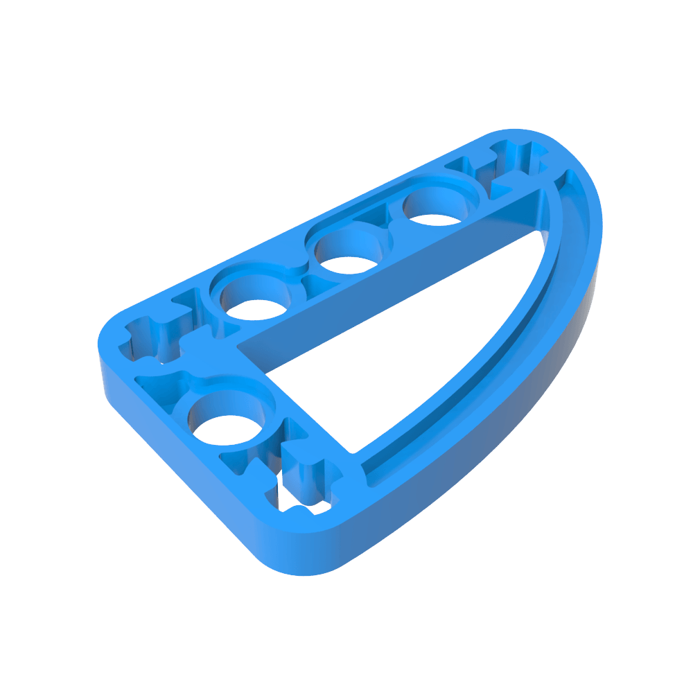 Viga técnica 3 x 5 en forma de L con un cuarto de elipse delgado-MyGobricksEs