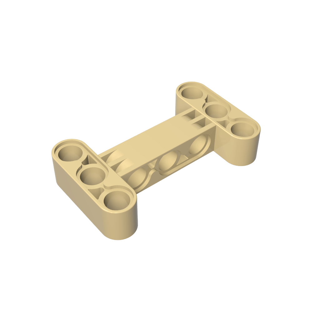 Viga técnica de 3 x 5 de espesor [orificios de viga central desplazados a 90°]-MyGobricksEs