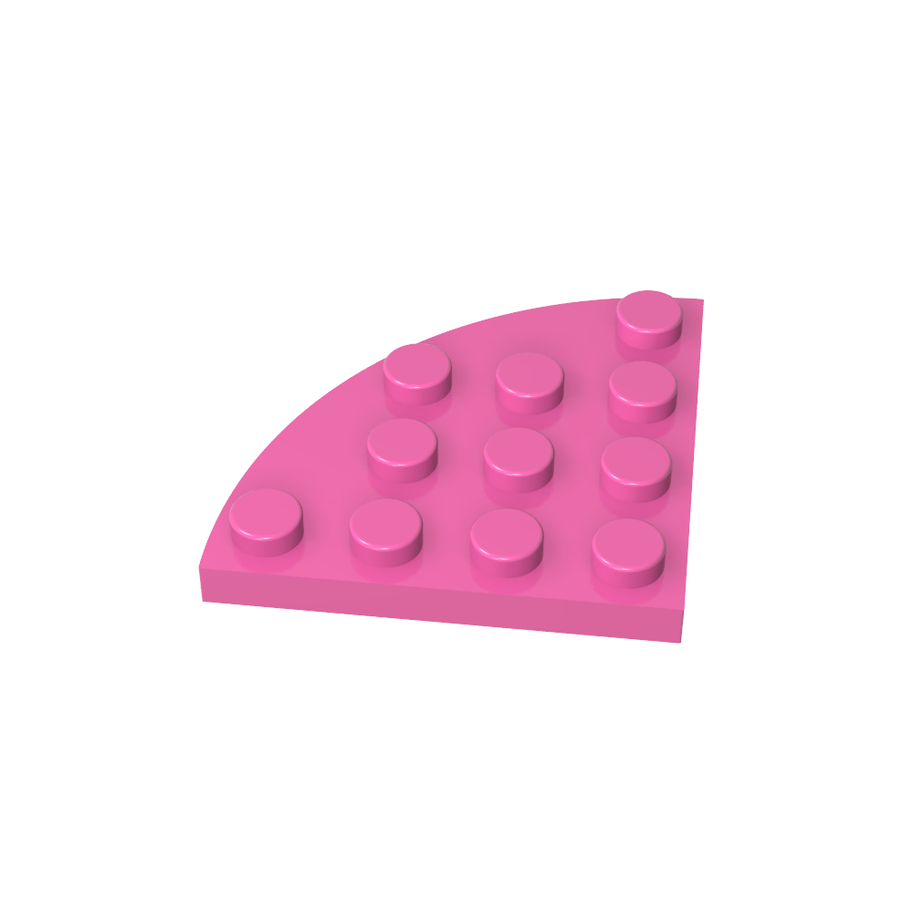 Placa de esquina redonda 4 x 4-MyGobricksEs