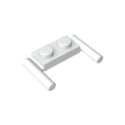 Plato especial 1 x 2 con asas [Extremos planos/Fijación baja]-MyGobricksEs
