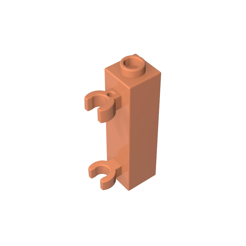 Ladrillo especial 1 x 1 x 3 con 2 clips verticales [Perno hueco, clips abiertos O]-MyGobricksEs