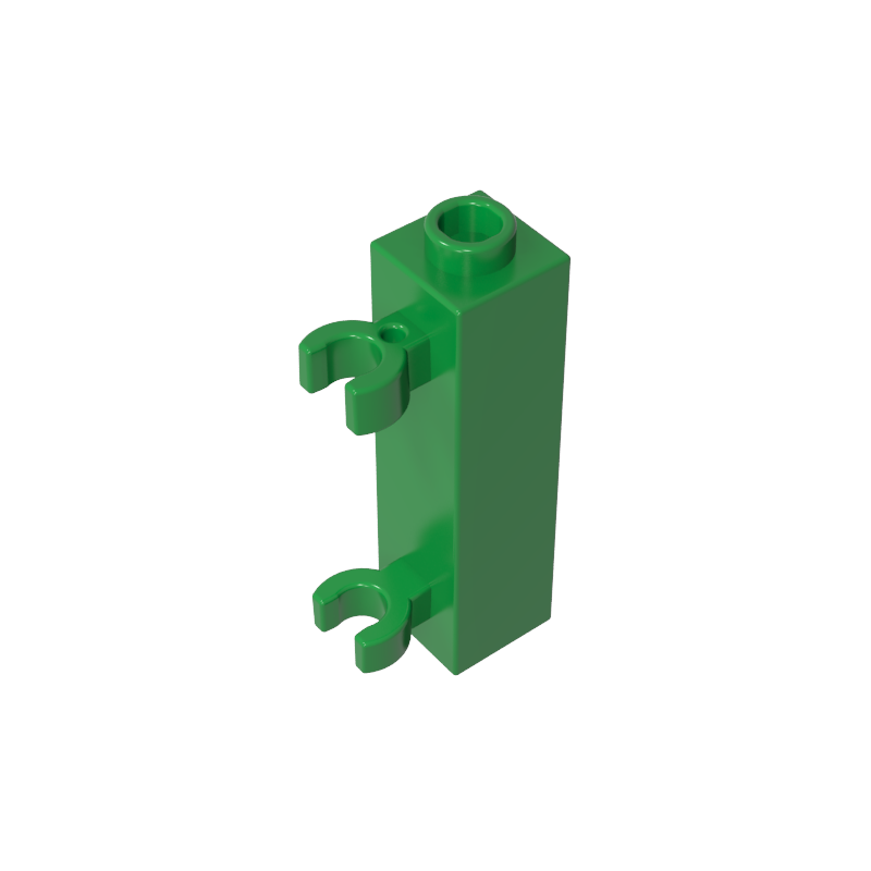Ladrillo especial 1 x 1 x 3 con 2 clips verticales [Perno hueco, clips abiertos O]-MyGobricksEs
